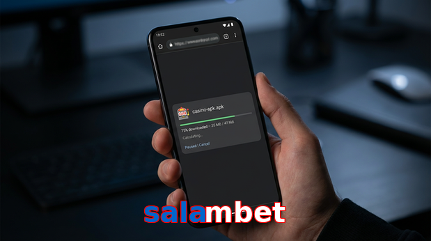 Main screen of Salambet apk page for PK players